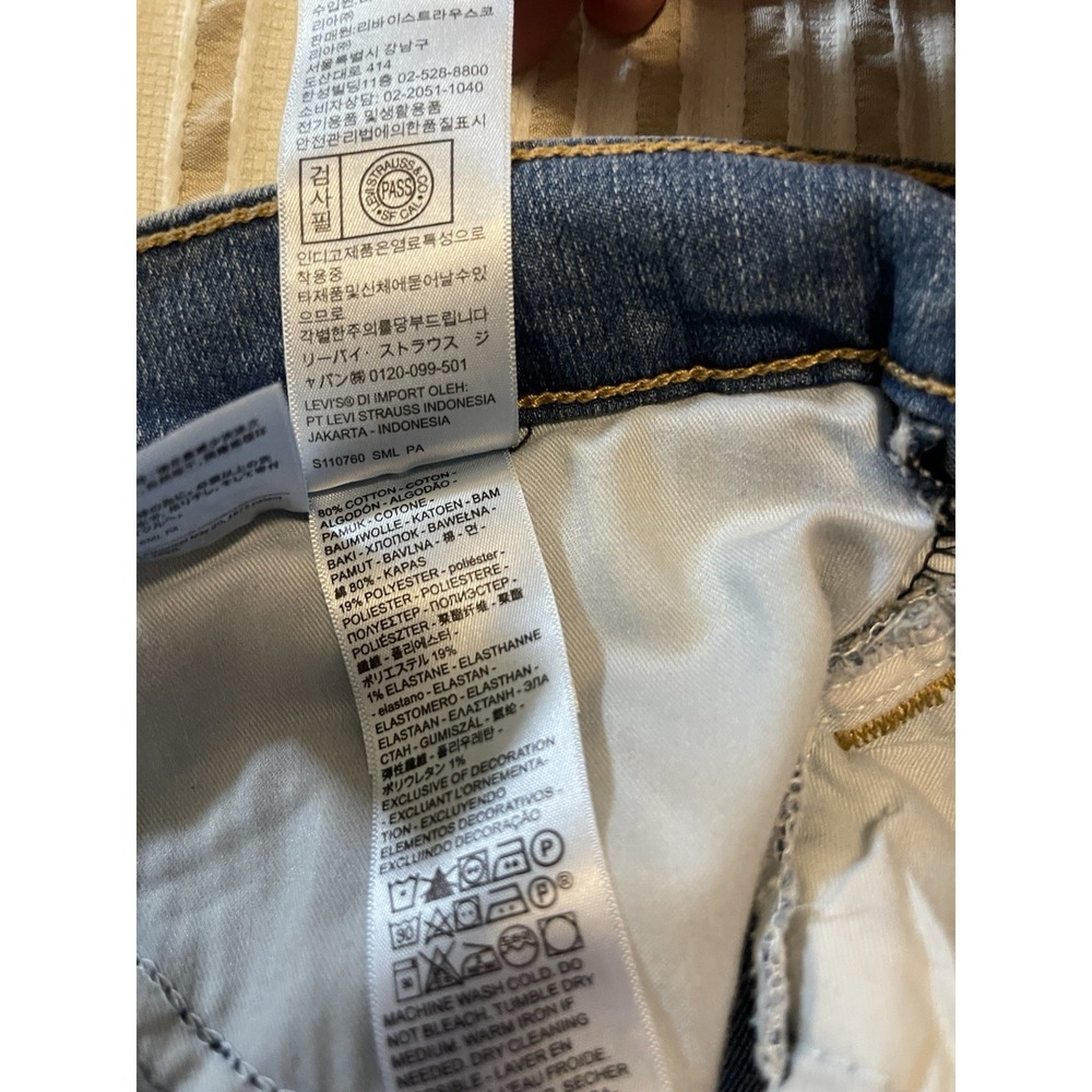 Levi's 314 Shaping Straight‎ trouser jean Womens W31 L32 Medium Wash Stretch - Picture 6 of 10